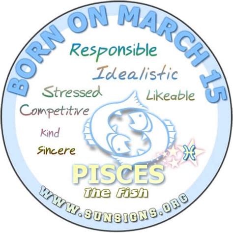 15th march birthday personality|pisces horoscope march 15th.